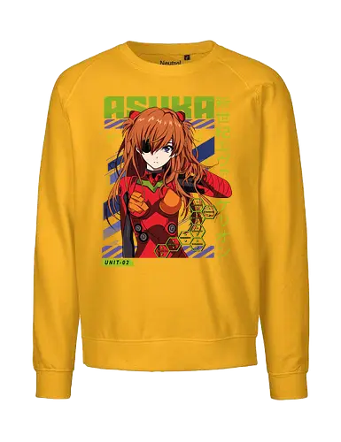 Asuka – The Second Child - evangelion, asuka langley, anime pilot girl, eva unit 02, mecha anime, sci fi anime, anime art - Fairtrade Sweatshirt