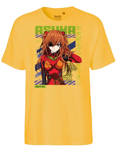 Asuka – The Second Child - evangelion, asuka langley, anime pilot girl, eva unit 02, mecha anime, sci fi anime, anime art - Fairtrade T-Shirt