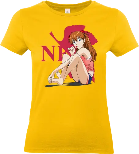 Asuka – Unit 02 Pilot - evangelion, asuka langley soryu, eva pilot, mecha battle, anime heroine, sci fi anime, anime illustration - Standard T-Shirt (Frauen)