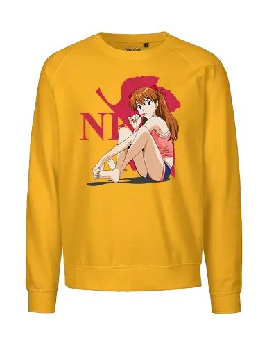 Asuka – Unit 02 Pilot - evangelion, asuka langley soryu, eva pilot, mecha battle, anime heroine, sci fi anime, anime illustration - Fairtrade Sweatshirt