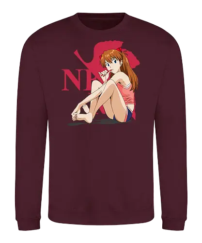 Asuka – Unit 02 Pilot - evangelion, asuka langley soryu, eva pilot, mecha battle, anime heroine, sci fi anime, anime illustration - Sweatshirt