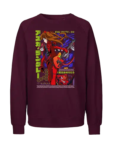 Asuka – Neon Guitar - evangelion, asuka langley, anime guitarist, fender guitar, anime girl musician, music anime, anime art - Fairtrade Sweatshirt
