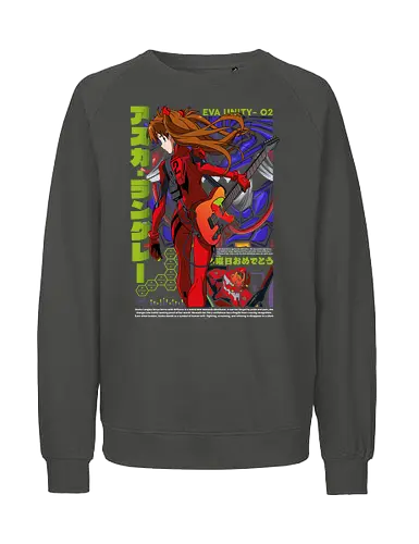 Asuka – Neon Guitar - evangelion, asuka langley, anime guitarist, fender guitar, anime girl musician, music anime, anime art - Fairtrade Sweatshirt
