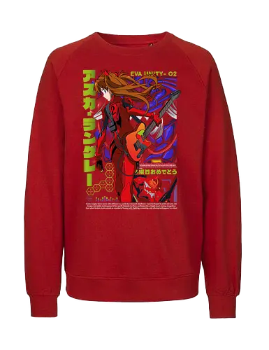 Asuka – Neon Guitar - evangelion, asuka langley, anime guitarist, fender guitar, anime girl musician, music anime, anime art - Fairtrade Sweatshirt