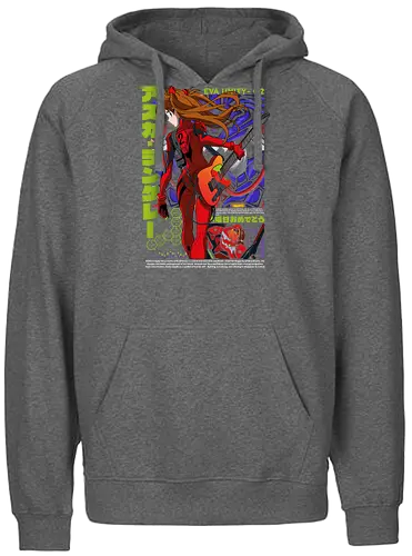 Asuka – Neon Guitar - evangelion, asuka langley, anime guitarist, fender guitar, anime girl musician, music anime, anime art - Fairtrade Hoodie