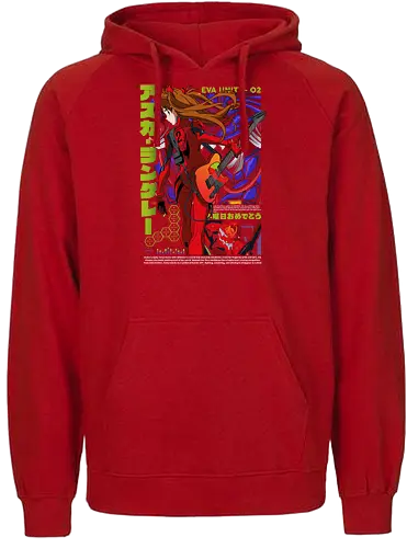 Asuka – Neon Guitar - evangelion, asuka langley, anime guitarist, fender guitar, anime girl musician, music anime, anime art - Fairtrade Hoodie