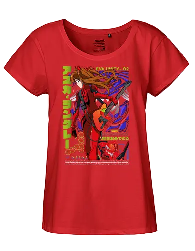Asuka – Neon Guitar - evangelion, asuka langley, anime guitarist, fender guitar, anime girl musician, music anime, anime art - Fairtrade Girl Shirt