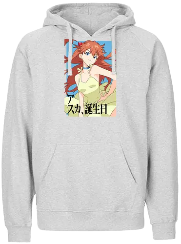 Asuka – Pride of Unit 02 - asuka, evangelion, eva pilot girl, anime fighter, mecha action anime, anime art - Fairtrade Hoodie