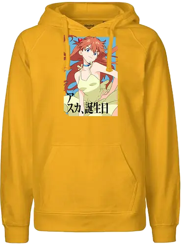 Asuka – Pride of Unit 02 - asuka, evangelion, eva pilot girl, anime fighter, mecha action anime, anime art - Fairtrade Hoodie