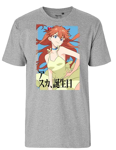 Asuka – Pride of Unit 02 - asuka, evangelion, eva pilot girl, anime fighter, mecha action anime, anime art - Fairtrade T-Shirt