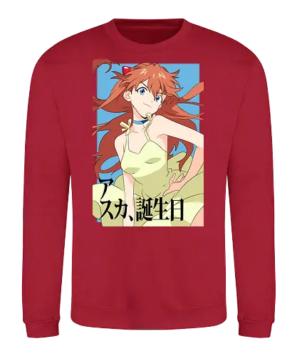 Asuka – Pride of Unit 02 - asuka, evangelion, eva pilot girl, anime fighter, mecha action anime, anime art - Sweatshirt