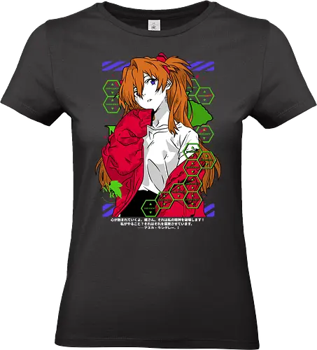 Asuka – Fiery Pilot - evangelion, asuka langley soryu, mecha pilot girl, anime heroine, sci fi anime, anime art - Standard T-Shirt (Frauen)