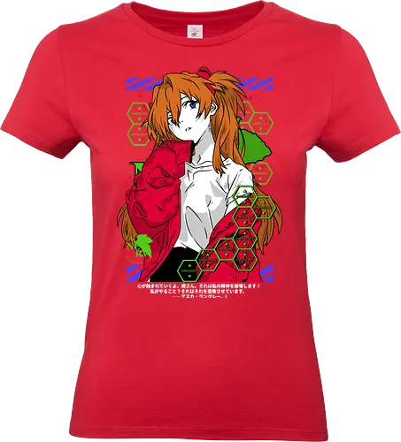 Asuka – Fiery Pilot - evangelion, asuka langley soryu, mecha pilot girl, anime heroine, sci fi anime, anime art - Standard T-Shirt (Frauen)