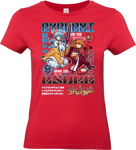 Rei & Asuka – Eva Girls - evangelion, rei ayanami, asuka langley, anime girls duo, anime fanservice, mecha anime, anime aesthetic - Standard T-Shirt (Frauen)