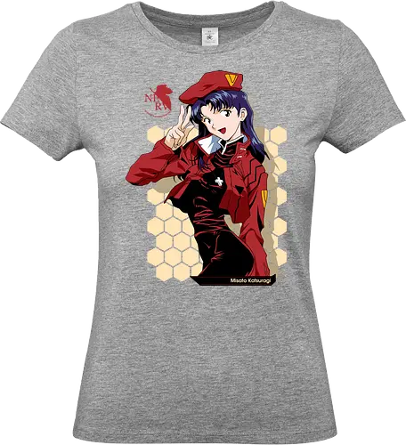 Misato – NERV Commander - evangelion, misato katsuragi, nerv officer, anime commander, sci fi anime, anime art - Standard T-Shirt (Frauen)