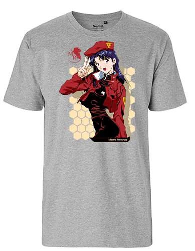 Misato – NERV Commander - evangelion, misato katsuragi, nerv officer, anime commander, sci fi anime, anime art - Fairtrade T-Shirt