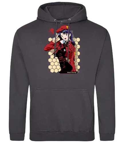 Misato – NERV Commander - evangelion, misato katsuragi, nerv officer, anime commander, sci fi anime, anime art - Standard Hoodie