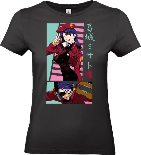Misato – Tactical Genius - evangelion, misato katsuragi, nerv strategist, anime woman, mecha anime, anime illustration - Standard T-Shirt (Frauen)