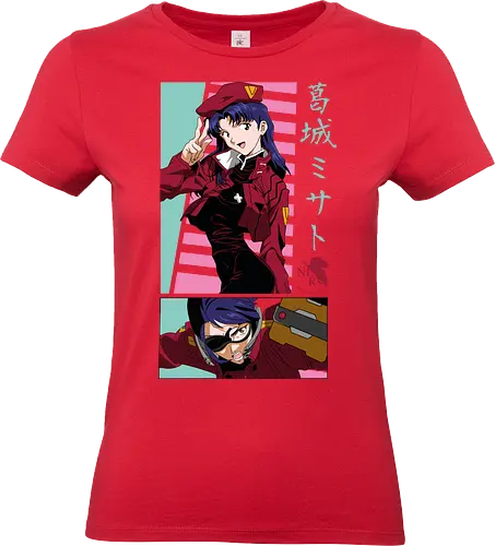 Misato – Tactical Genius - evangelion, misato katsuragi, nerv strategist, anime woman, mecha anime, anime illustration - Standard T-Shirt (Frauen)