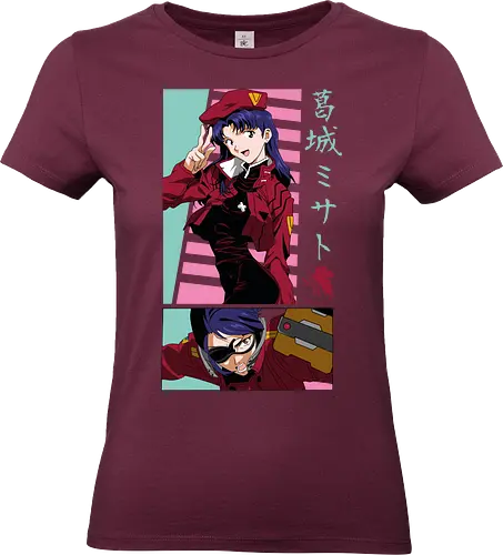 Misato – Tactical Genius - evangelion, misato katsuragi, nerv strategist, anime woman, mecha anime, anime illustration - Standard T-Shirt (Frauen)