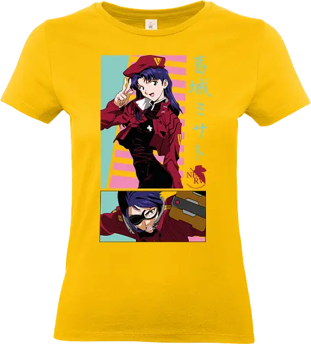 Misato – Tactical Genius - evangelion, misato katsuragi, nerv strategist, anime woman, mecha anime, anime illustration - Standard T-Shirt (Frauen)