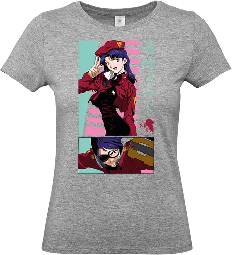 Misato – Tactical Genius - evangelion, misato katsuragi, nerv strategist, anime woman, mecha anime, anime illustration - Standard T-Shirt (Frauen)