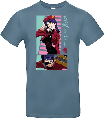 Misato – Tactical Genius - evangelion, misato katsuragi, nerv strategist, anime woman, mecha anime, anime illustration - Standard T-Shirt