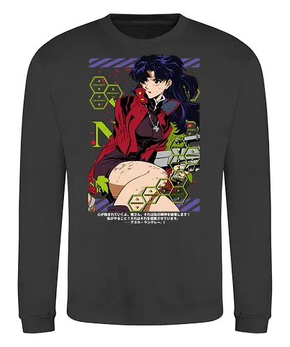 Misato – Operation Commander - misato katsuragi, nerv leader, anime military, sci fi anime, anime aesthetic, evangelion - Sweatshirt