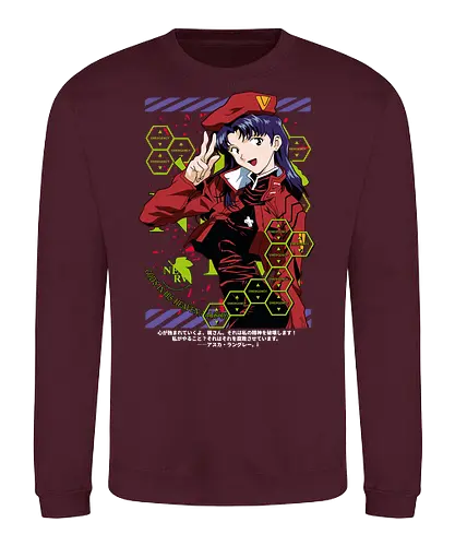 Misato – Guardian of the Pilots - evangelion, misato katsuragi, anime heroine, nerv command, mecha anime, anime art - Sweatshirt