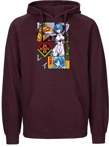 Rei – Silent Pilot - eva unit 00, anime heroine, mecha battle, anime illustration, evangelion, rei ayanami - Fairtrade Hoodie