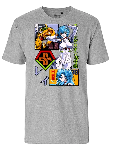 Rei – Silent Pilot - eva unit 00, anime heroine, mecha battle, anime illustration, evangelion, rei ayanami - Fairtrade T-Shirt