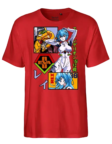 Rei – Silent Pilot - eva unit 00, anime heroine, mecha battle, anime illustration, evangelion, rei ayanami - Fairtrade T-Shirt