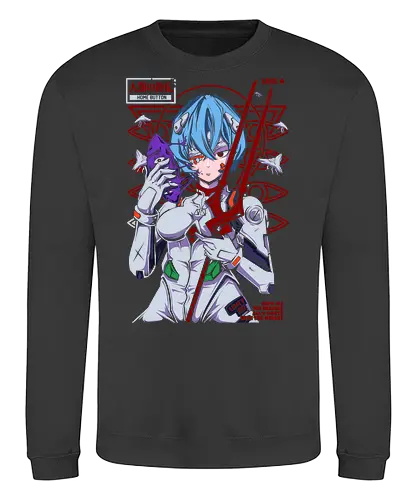 Rei – Blue Eva Soul - evangelion, rei ayanami, anime pilot girl, sci fi anime, mecha anime, anime aesthetic - Sweatshirt
