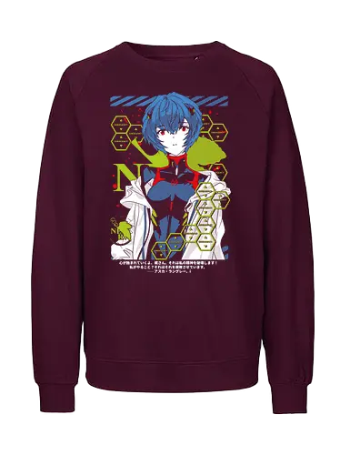 Rei – Eva Unit 00 - evangelion, rei ayanami, unit 00 pilot, anime character, mecha action anime, anime art - Fairtrade Sweatshirt
