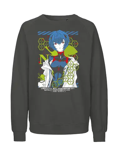 Rei – Eva Unit 00 - evangelion, rei ayanami, unit 00 pilot, anime character, mecha action anime, anime art - Fairtrade Sweatshirt