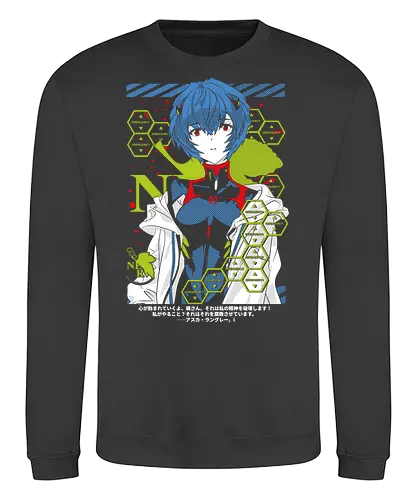 Rei – Eva Unit 00 - evangelion, rei ayanami, unit 00 pilot, anime character, mecha action anime, anime art - Sweatshirt