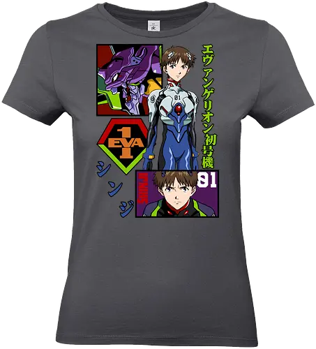 Shinji – The Third Child - evangelion, shinji ikari, anime protagonist, eva unit 01, mecha battle anime, anime illustration - Standard T-Shirt (Frauen)