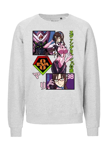 Mari Makinami – Eva Unit 08 Pilot - evangelion, mari makinami, eva unit 08, anime pilot girl, mecha anime, sci fi anime, nerv pilot, anime art - Fairtrade Sweatshirt
