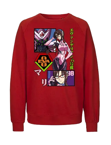 Mari Makinami – Eva Unit 08 Pilot - evangelion, mari makinami, eva unit 08, anime pilot girl, mecha anime, sci fi anime, nerv pilot, anime art - Fairtrade Sweatshirt