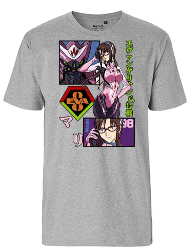 Mari Makinami – Eva Unit 08 Pilot - evangelion, mari makinami, eva unit 08, anime pilot girl, mecha anime, sci fi anime, nerv pilot, anime art - Fairtrade T-Shirt