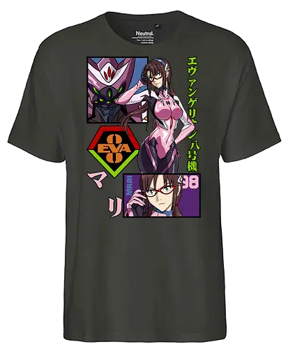 Mari Makinami – Eva Unit 08 Pilot - evangelion, mari makinami, eva unit 08, anime pilot girl, mecha anime, sci fi anime, nerv pilot, anime art - Fairtrade T-Shirt