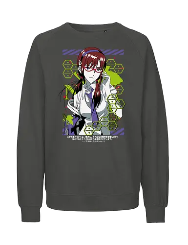 Mari – Beast Mode Pilot - evangelion, mari makinami illustrious, eva pilot, unit 08 beast mode, anime heroine, mecha battle, sci fi anime, anime illustration - Fairtrade Sweatshirt