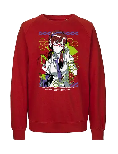 Mari – Beast Mode Pilot - evangelion, mari makinami illustrious, eva pilot, unit 08 beast mode, anime heroine, mecha battle, sci fi anime, anime illustration - Fairtrade Sweatshirt