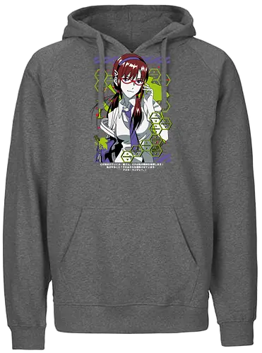 Mari – Beast Mode Pilot - evangelion, mari makinami illustrious, eva pilot, unit 08 beast mode, anime heroine, mecha battle, sci fi anime, anime illustration - Fairtrade Hoodie