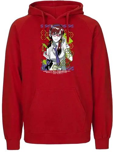 Mari – Beast Mode Pilot - evangelion, mari makinami illustrious, eva pilot, unit 08 beast mode, anime heroine, mecha battle, sci fi anime, anime illustration - Fairtrade Hoodie