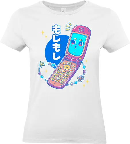 MOSHI MOSHI - kawaii, pop, cute, cellphone, japan, japanese, retro, vintage - Standard T-Shirt (Frauen)