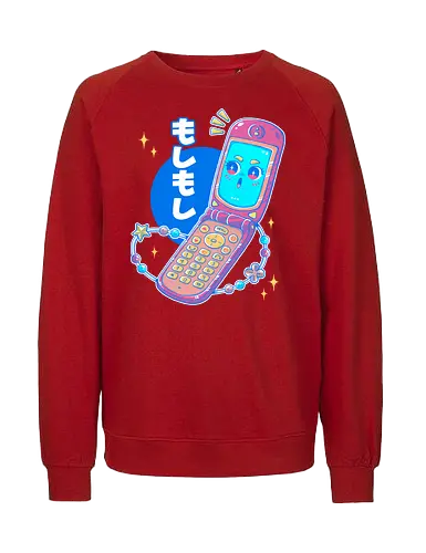 MOSHI MOSHI - kawaii, pop, cute, cellphone, japan, japanese, retro, vintage - Fairtrade Sweatshirt
