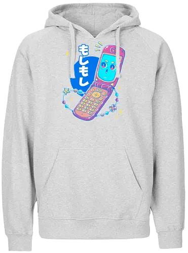 MOSHI MOSHI - kawaii, pop, cute, cellphone, japan, japanese, retro, vintage - Fairtrade Hoodie