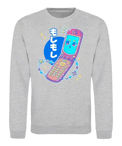 MOSHI MOSHI - kawaii, pop, cute, cellphone, japan, japanese, retro, vintage - Sweatshirt