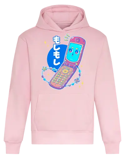 MOSHI MOSHI - kawaii, pop, cute, cellphone, japan, japanese, retro, vintage - Heavyweight Hoodie